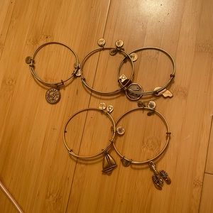Set of 5 Alex and ani gold bracelets